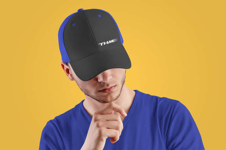 Besticktes Cap mit Logo für THM in Eppingen (Baden-Würtenberg)