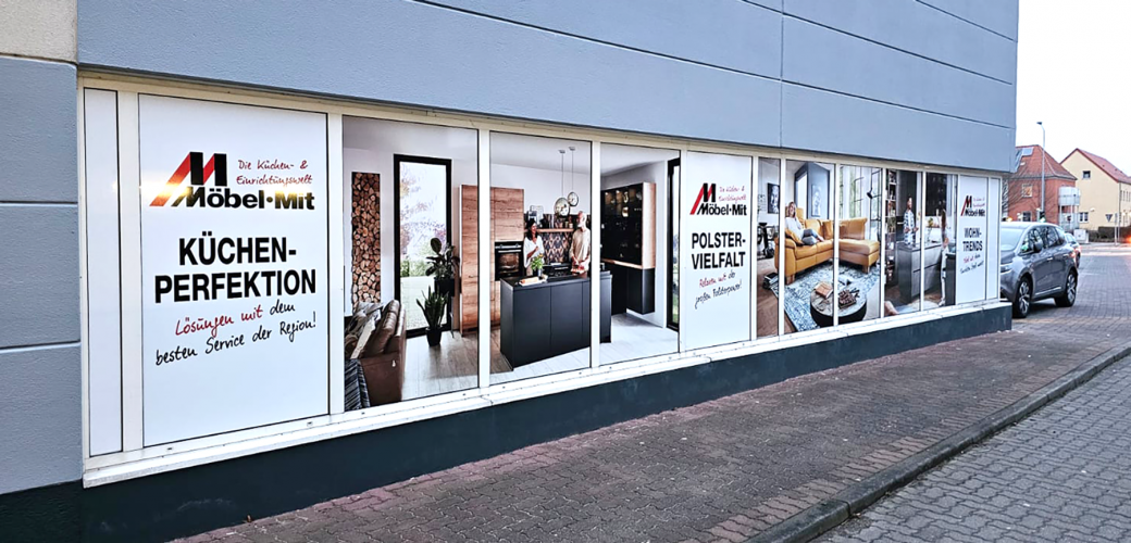 Komplette Außenwerbung für MoebelMit Lutherstadt-Wittenberg