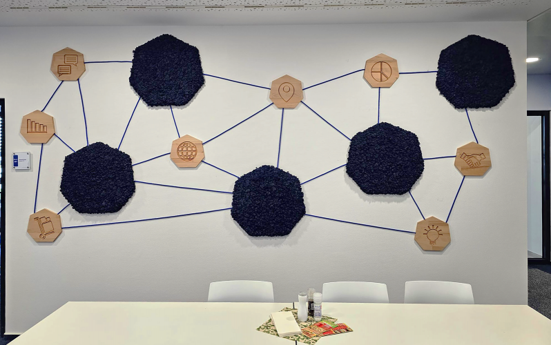 Raumgestaltung mit 3D Elementen Merz Pharma Dessau-Roßlau