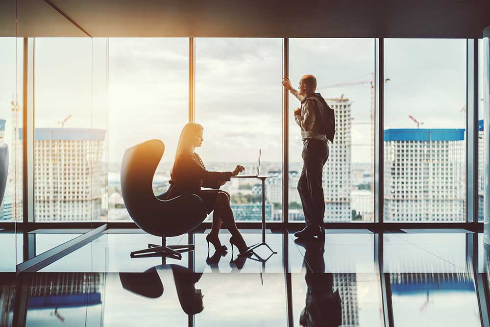 Meetingraum mit Glasfront
