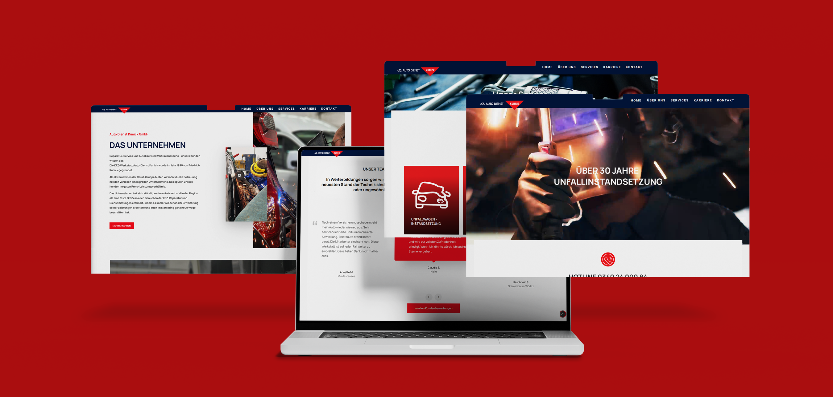 Firmenwebseite Autodienst Kunick GmbH